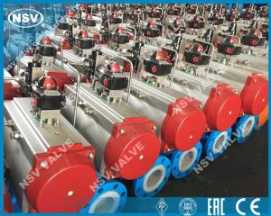 Vàlvula de bola flotant amb actuador pneumàtic