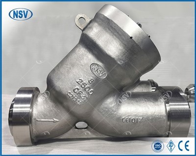 Vàlvula de retenció giratòria tipus Y-d'acer inoxidable